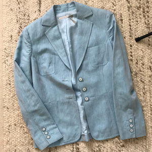 Classiques Entier light blue linen & silk blazer
